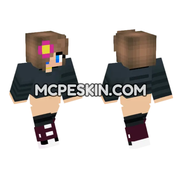 Jenny Mod Skin Minecraft Bedrock skin, front and back