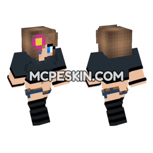 Jenny Mod Skin Minecraft Bedrock skin, front and back