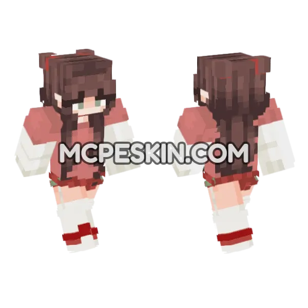 Jenny Mod Skin Minecraft Bedrock skin, front and back