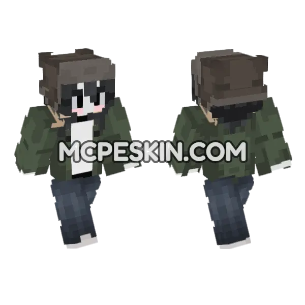 Jenny Mod Skin Minecraft Bedrock skin, front and back