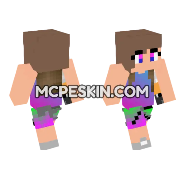 Jenny Skin Minecraft Bedrock skin, front and back