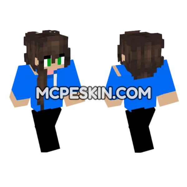 Jenny Skin Minecraft Bedrock skin, front and back