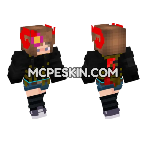 Jenny Skin Minecraft Bedrock skin, front and back