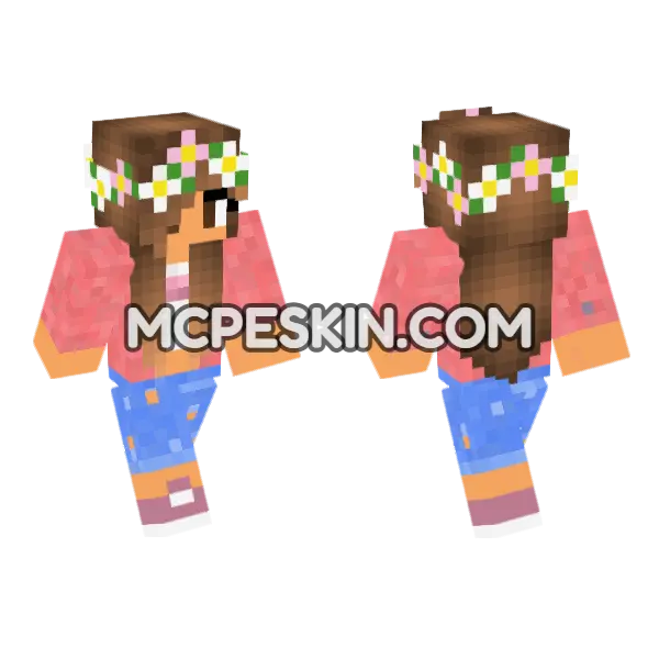 Jenny Skin Minecraft Bedrock skin, front and back
