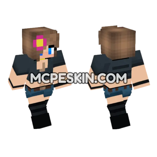 Jenny Skin Minecraft Bedrock skin, front and back