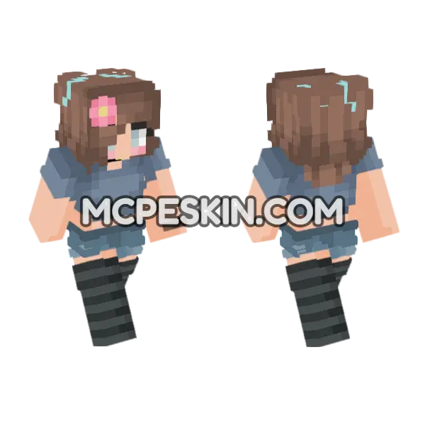Jenny Skin Minecraft Bedrock skin, front and back