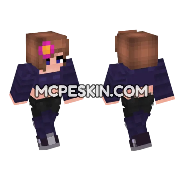 Jenny Skin Minecraft Bedrock skin, front and back