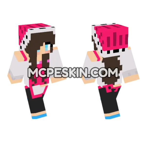 Jenny Skin Minecraft Bedrock skin, front and back