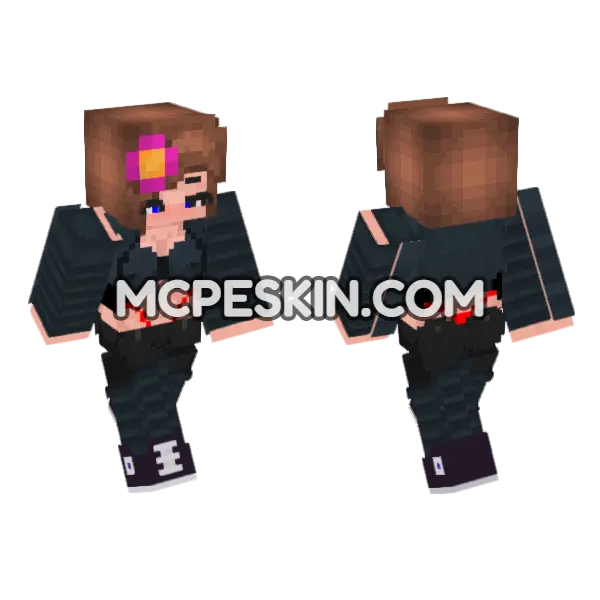 Jenny Skin Minecraft Bedrock skin, front and back