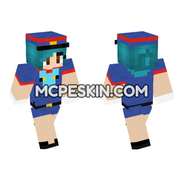 Jenny Skin Minecraft Bedrock skin, front and back