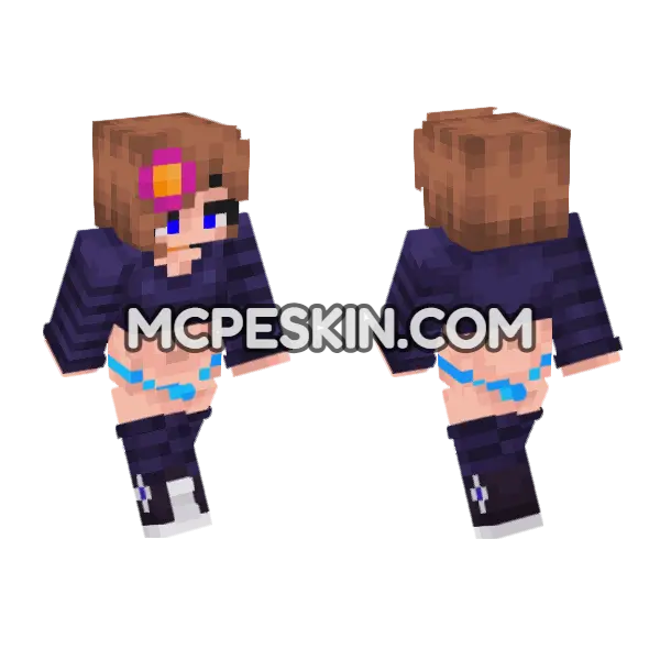 Jenny Skin Minecraft Bedrock skin, front and back