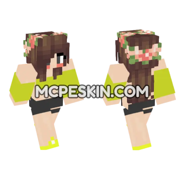 Jenny Skin Minecraft Bedrock skin, front and back