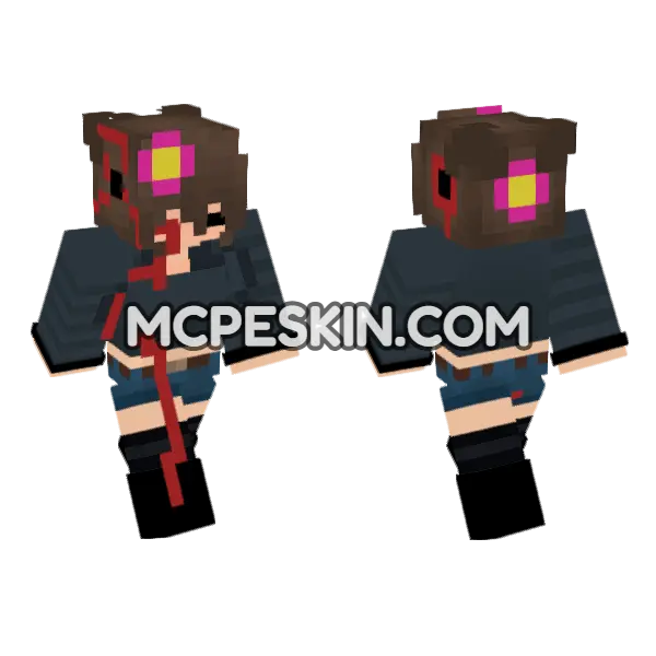 Jenny Skin Minecraft Bedrock skin, front and back