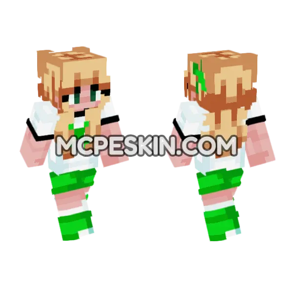 Jenny The Girl Minecraft Bedrock skin, front and back