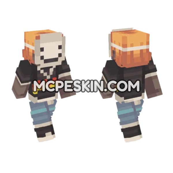 Jeremy Minecraft Bedrock skin, front and back