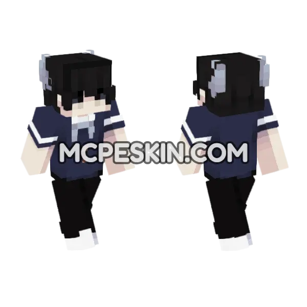Jeremy Minecraft Bedrock skin, front and back
