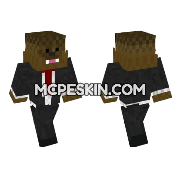 Jeromeasf Bear Skin Minecraft Bedrock skin, front and back