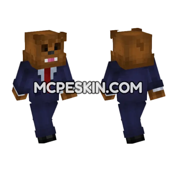 Jeromeasf Blue Suit Minecraft Bedrock skin, front and back