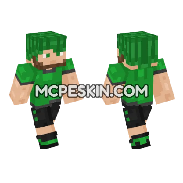 Jerry Mayfield Casual Minecraft Bedrock skin, front and back