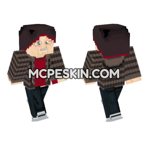 Jesse Pinkman Breaking Bad Minecraft Bedrock skin, front and back