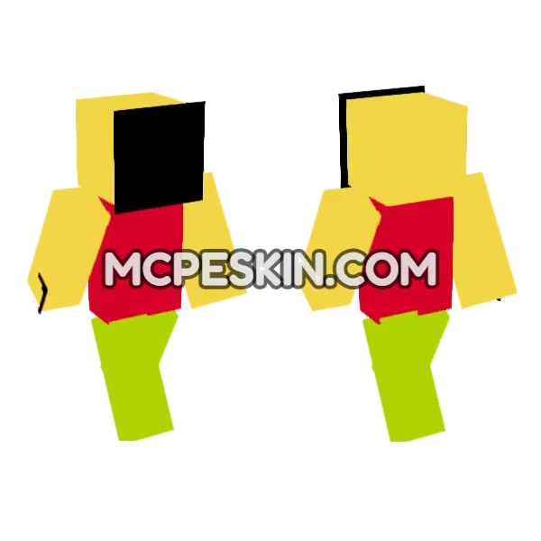 Jim Unknown Computer Minecraft Bedrock skin, front and back