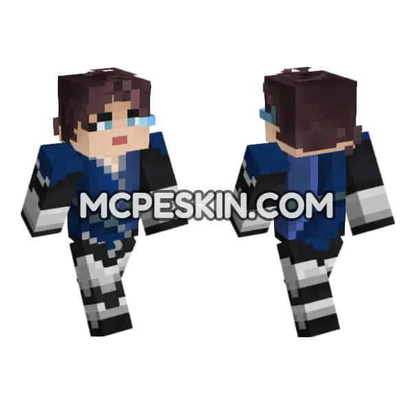 Joanna Dark Skin Minecraft Bedrock skin, front and back