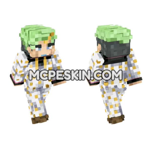 Jobin Higashikata Minecraft Bedrock skin, front and back