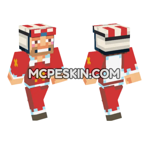 Joe Danger Minecraft Bedrock skin, front and back