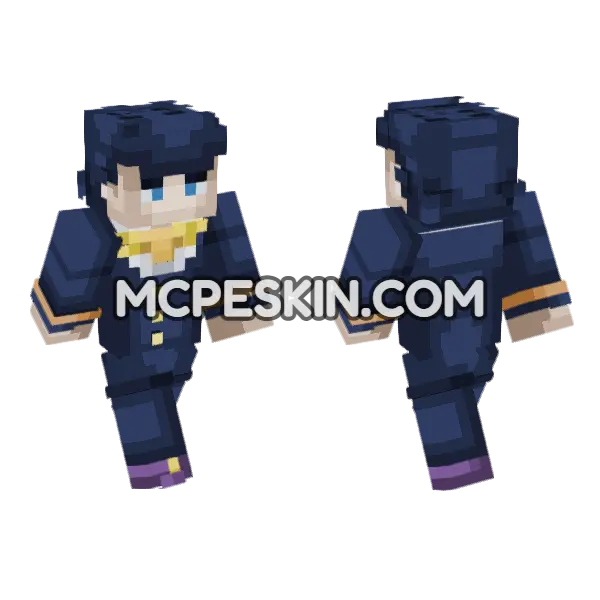 Josuke Higashikata Part 4 Minecraft Bedrock skin, front and back