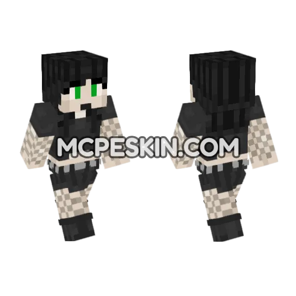Julia Anderson Casual Minecraft Bedrock skin, front and back