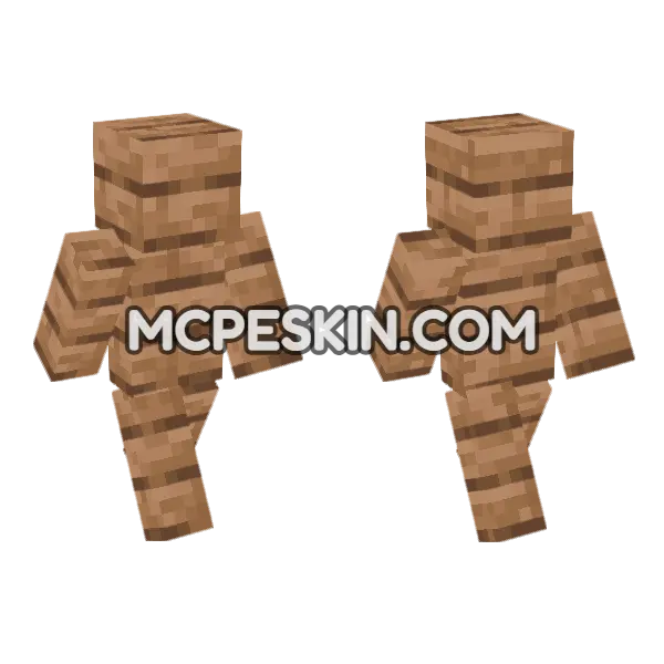 Jungle Planks Minecraft Bedrock skin, front and back