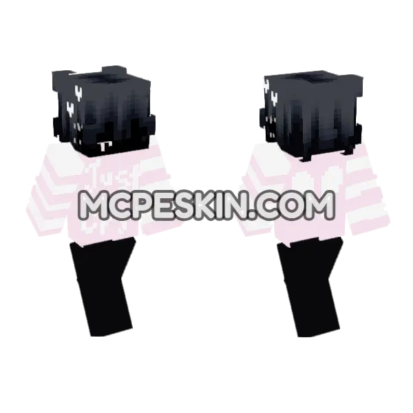 Just Cry Outfit Minecraft Bedrock skin, front and back