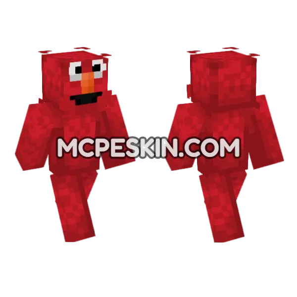 Just Elmo Minecraft Bedrock skin, front and back