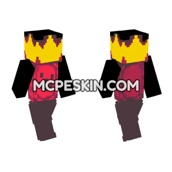 K Round 7001106 Minecraft Bedrock skin, front and back