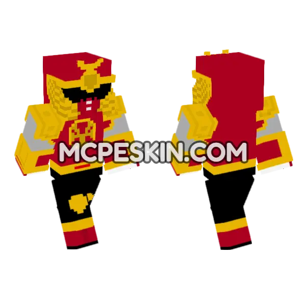 Kabutoraiger Skin Minecraft Bedrock skin, front and back