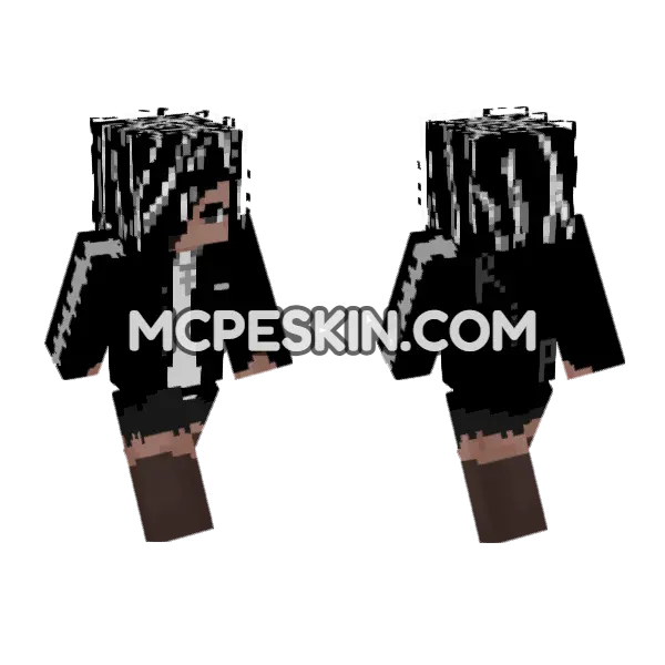 Kagami Kyoko Skin OC Minecraft Bedrock skin, front and back