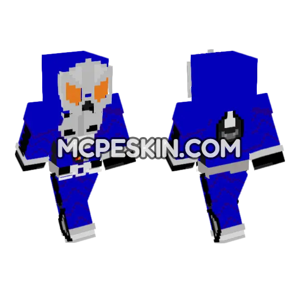 Kamen Rider Accel Trial Minecraft Bedrock skin, front and back