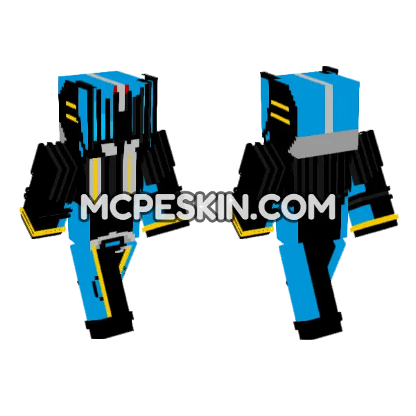Kamen Rider Diend Skin Minecraft Bedrock skin, front and back