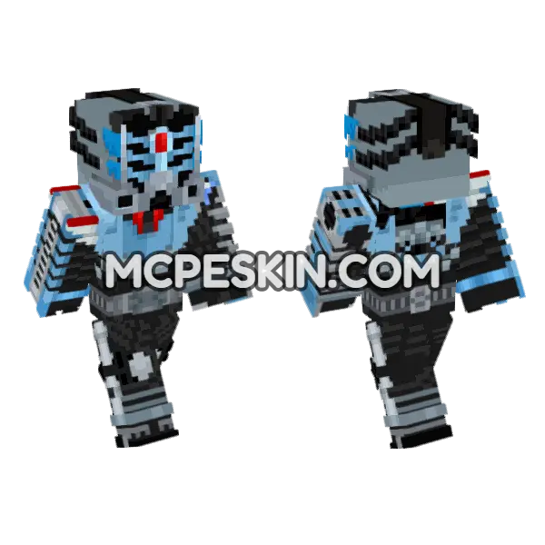 Kamen Rider Drake Masked Form Minecraft Bedrock skin, front and back