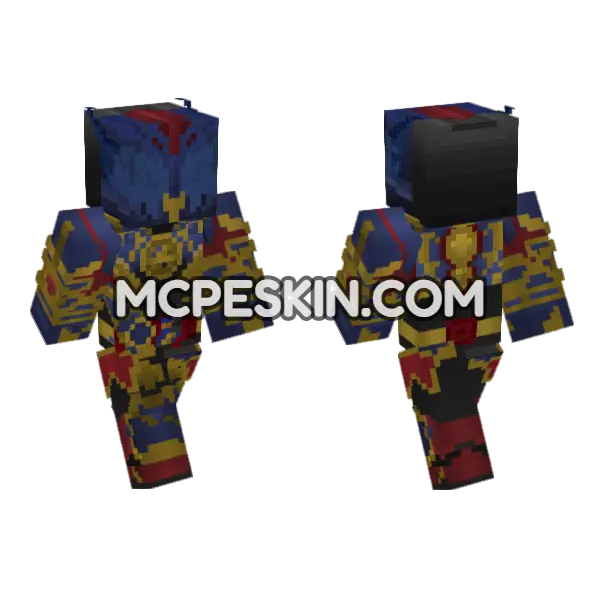 Kamen Rider Evol Dragon Form Minecraft Bedrock skin, front and back