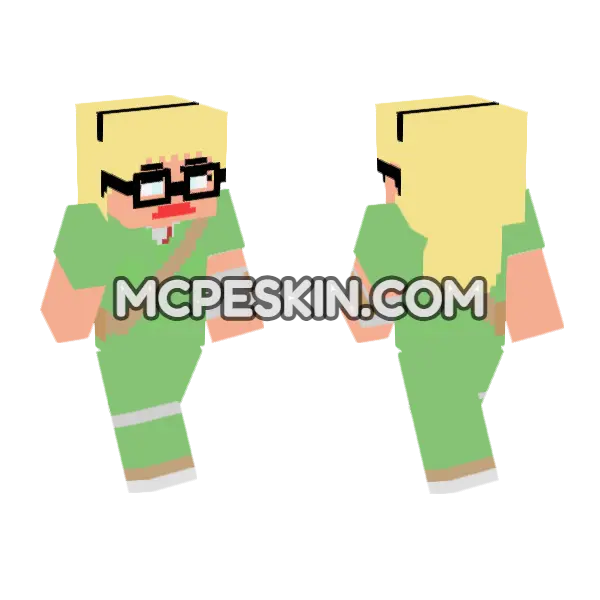 Kara Manhunt Outfit Minecraft Bedrock skin, front and back