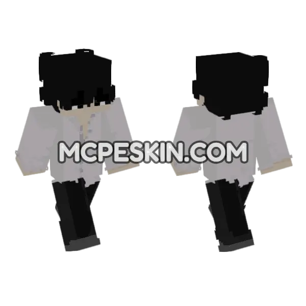 Kazuto 2025 Bedrock Skin Minecraft Bedrock skin, front and back