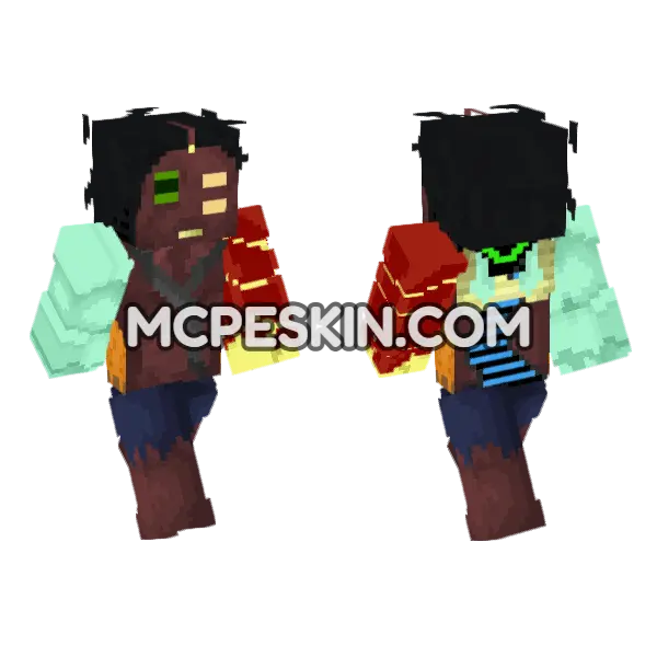 Kevin Levin Classic Minecraft Bedrock skin, front and back