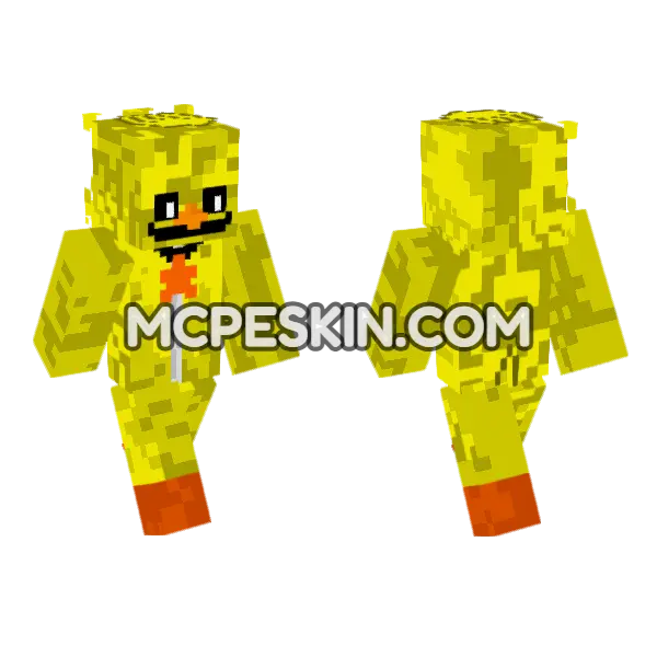 Kickin Chicken Minecraft Bedrock skin, front and back