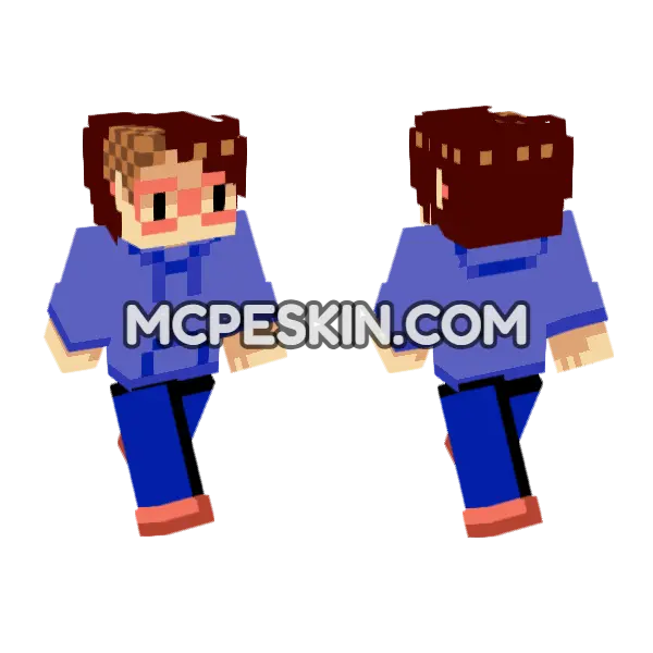 Kim Minecraft Bedrock skin, front and back