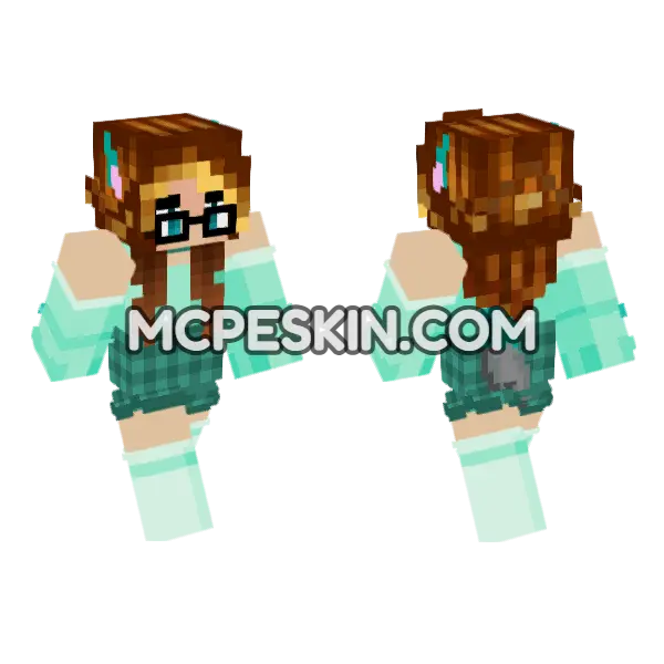 Kim Werewolf Minecraft Bedrock skin, front and back