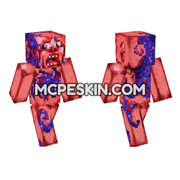 King Crimson Band 21st Century Schizoid Man Minecraft Bedrock skin, front and back