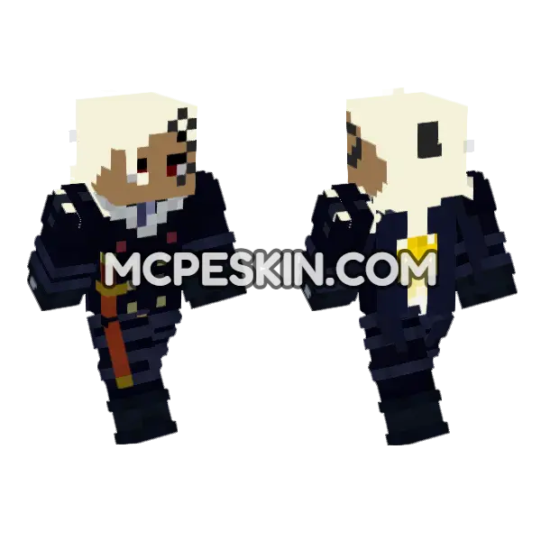 King Maskless Minecraft Bedrock skin, front and back