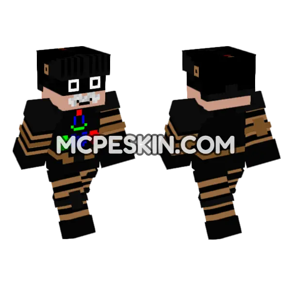 King Norg Knight Costume Minecraft Bedrock skin, front and back
