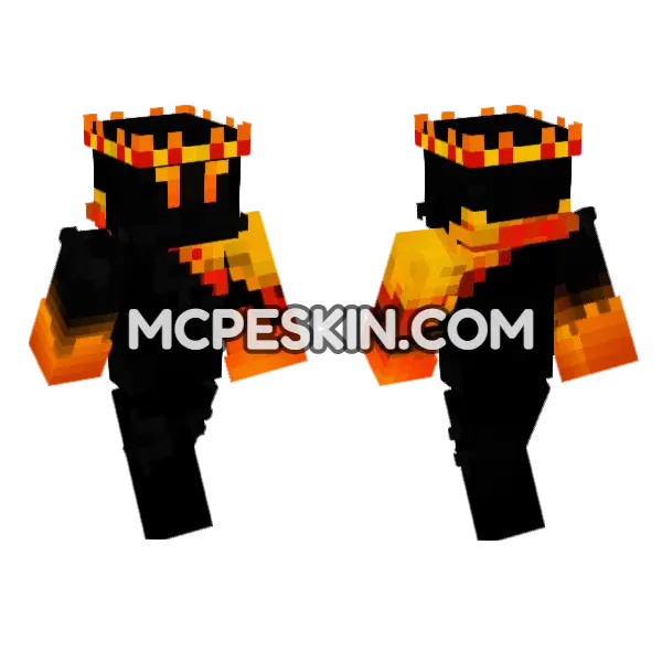 King Of Meteors Minecraft Bedrock skin, front and back